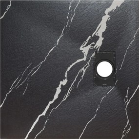 Besco Štvorcová sprchová vanička z SMC kompozitu VEXO MARBLE BLACK SQ 80x80 (90x90) BESCO-Rozmery: 80x80
