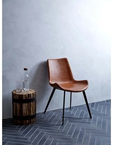 Hnedá jedálenská stolička z imitácie kože DAN–FORM Denmark Hype