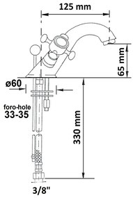 Ružová stojančeková umývadlová batéria Antea – Sapho