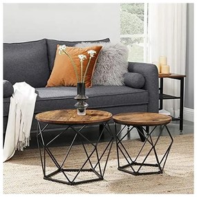 Sada 2 ks konferenčných stolíkov TALIA – hnedá/čierna