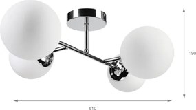 Brilagi - Prisadený luster MALONY 4xE14/20W/230V lesklý chróm