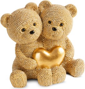 DEKORAČNÁ SOŠKA BEAR 11X10 CM ZLATÁ