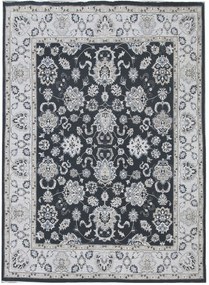 Diamond Carpets India, Ručne viazaný kusový koberec Diamond DC-98 JN Black / ivory, 365x457, čiernobiela, chodba / predsieň