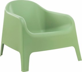 Stohovateľné kreslo, zelená, plast, SOKRA NEW