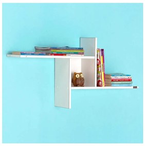 Nástenná polica 50x100 cm lesklá biela