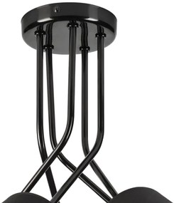 Luster na tyči IRMA 5xE27/60W/230V čierna