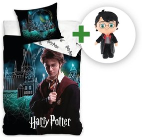 Súprava obliečok Harry Potter Kúzelné Bradavice + plyšová hračka Harry Potter