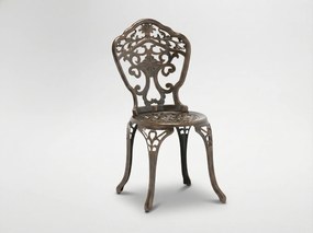 Garden Line Hliníková stolička „DANBURY“ antická bronzová 45 x 52 x 87 cm *4034