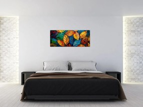 Obraz - Mozaika z listov (120x50 cm)