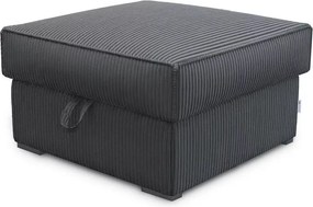 Taburet SMART COSARO XL s úložným priestorom 71x71 cm, tmavo sivý