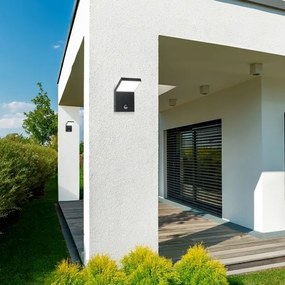 Brilagi - LED vonkajšie nástenné svietidlo so senzorom RIANO LED/8W/230V antracit
