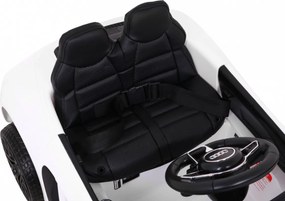 Ramiz Elektrické autíčko Audi R8 pre deti biele + diaľkové ovládanie + EVA + plynulý štart + MP3 LED