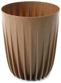 PLASTOVÝ KVETINÁČ STRIPPED ECO 30X25 CM HNEDÁ