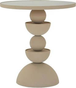 Okrúhly odkladací stolík so sklenenou doskou ø 40,5 cm Dune – Mauro Ferretti