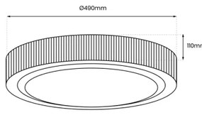 LED Stropné svietidlo MIRI LED/34W/230V pr. 49 cm