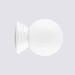 Nástenné svietidlo Zori, 1x biele sklenené tienidlo, w