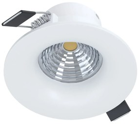 EGLO LED zápustné svetlo SALICETO, kruh, biele, 8,8 cm, 2700K, 6W