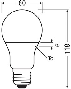 LED žiarovka E27 A60 10W = 75W 1055lm 3000K Warm 200° OSRAM VALUE