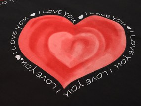 Polybavlnené obliečky na 2 postele VALENTINE, čierne Rozmer obliečky: 2 ks 70 x 90 cm | 2 ks 140 x 200 cm