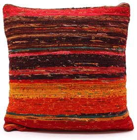Patchworková Obliečka na Vankúš - 40x40cm - Sýta červená