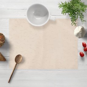 Biante Teflónové prestieranie na stôl TF-025 Popínavé lístky - béžové 35x45 cm
