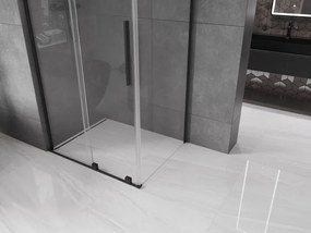 Mexen Velar L, sprchový kút s posuvnými dverami 100 x 80 cm, 8mm číre sklo, čierna matná, 871-100-080-03-70