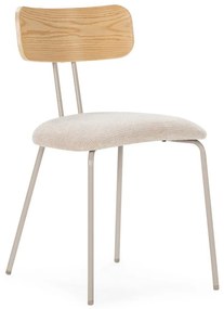 Béžová/v prírodnej farbe čalúnená jedálenská stolička Olimpia – MOME