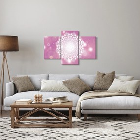 Obraz mandaly v ružovom pozadí (90x60 cm)