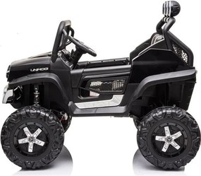 LEAN CARS Vozidlo na akumulátor Mercedes Unimog S, čierne