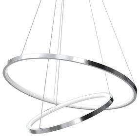 Závesné LED svietidlo Hoop, 2x LED 51w, 4000k, ch