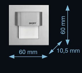 LED nástenné svietidlo Skoff Tango mini hliník teplá biela IP20 ML-TMI-G-H