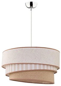 Duolla - Luster na lanku TRIO 1xE27/40W/230V pr. 45 cm béžová/hnedá