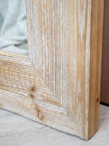 Prírodné antik nástenné zrkadlo z recyklovaného dreva Cilla - 60*5*90 cm