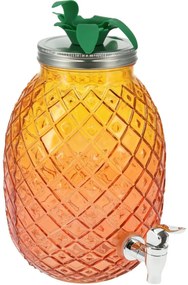 EH Nápojový dávkovač sklenený 4,5 l, oranžová