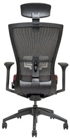 Kancelárska ergonomická stolička MERENS — látka, čierna / viac farieb Červená