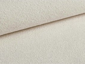 Slonovinová čalúnená dvojlôžková posteľ s úložným priestorom s roštom 200x200 cm Eric – Micadoni