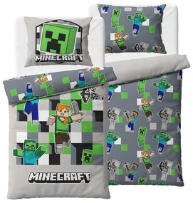 Detské obliečky Minecraft Objav svoj Svet, 140 x 200 cm, 70 x 90 cm