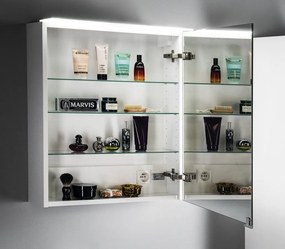 Sapho Sapho, LINEX galérka s LED osvetlením, 80x70x15cm, biela, LX080-0030