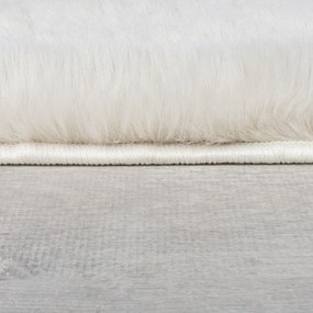 Flair Rugs, Kusový koberec Ivy Faux Fur Cream, 120x170, biela, obývacia izba