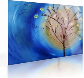 Sklenený obraz - Strom zakrývajúci slnko (70x50 cm)