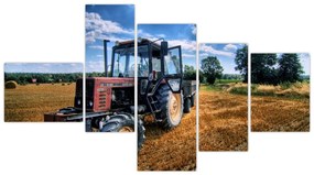 Obraz traktora v poli