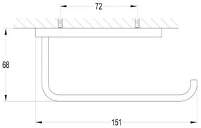 OMNIRES DA70510BL - Držiak toaletného papiera DARLING polomatná čierna