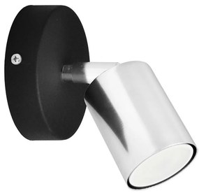 Helam LED Nástenné bodové svietidlo TUNE 1xGU10/4,8W/230V matný chróm/čierna HE1533