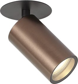 Moderné zapustené bodové svietidlo tmavý bronz GU10 50mm IP44 - Chels