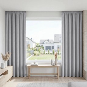 ZATEMŇOVACÍ ZÁVES (100%) NA PÁSKE ZOEY 140X270 CM STRIEBORNÁ