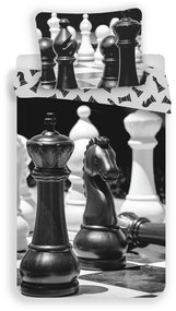 Jerry Fabrics Bavlnené obliečky Šachy, 140 x 200 cm, 70 x 90 cm