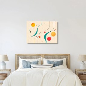 Sklenený obraz - Minimalistická farebná ilustrácia (70x50 cm)