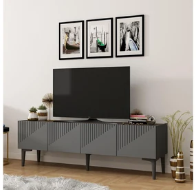 TV stolík/skrinka Tomune 4 (antracit + orech) . Vlastná spoľahlivá doprava až k Vám domov. 1095230