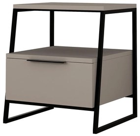 Nočný stolík ORI čierna/taupe