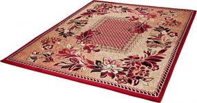 TA Koberec 7192B TMAVO BÉŽOVÁ ATLAS PP ČERVENÁ Rozmer: 40x60 cm